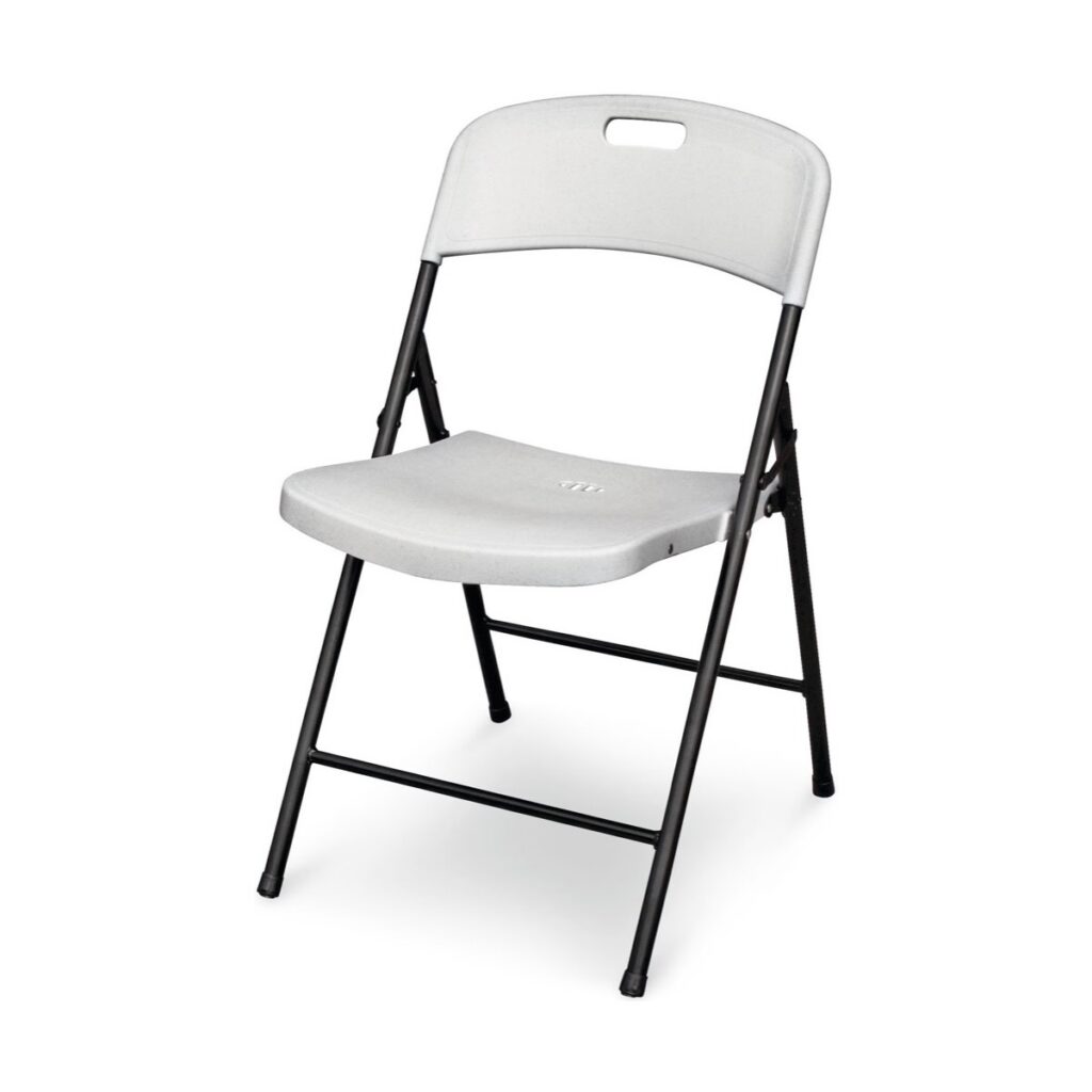White folding chair rental