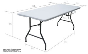 6 ft Folding Table – top